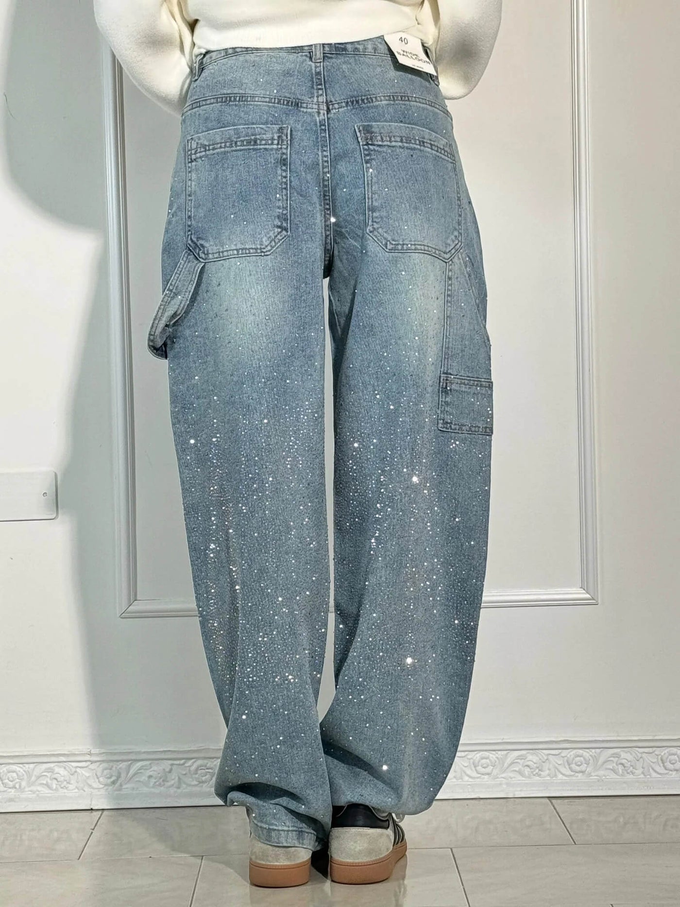 Balloon Carpenter Shine Denim Jeans - Noémie Belmonte