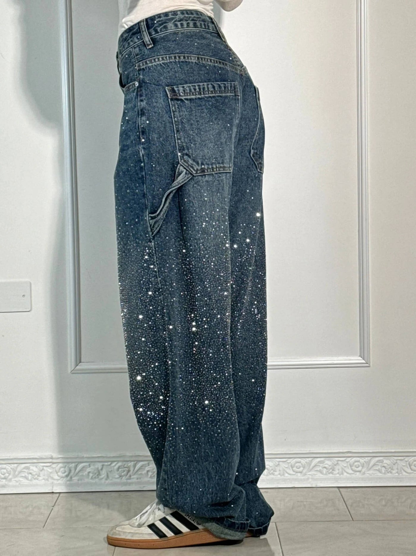 Balloon Carpenter Shine Denim Jeans - Noémie Belmonte