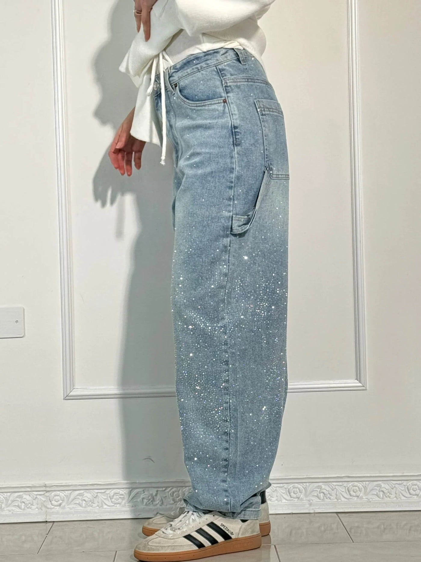 Balloon Carpenter Shine Denim Jeans - Noémie Belmonte