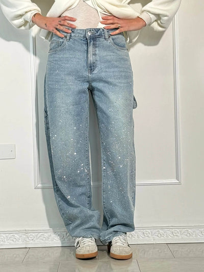 Balloon Carpenter Shine Denim Jeans - Noémie Belmonte